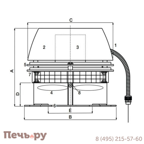 Дымосос Exodraft RS016-4-1 фото 9