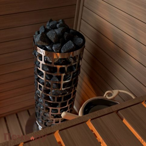 Электрическая печь SAWO Tower Aries круглая ARI3-45Ni2-P (встроенный блок мощности Saunova 2.0. Панель управления не включена) фото 8