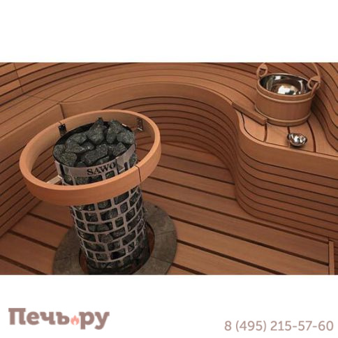 Электрическая печь SAWO Tower Aries круглая ARI3-75Ni2-P  (встроенный блок мощности Saunova 2.0. Панель управления не включена) фото 7