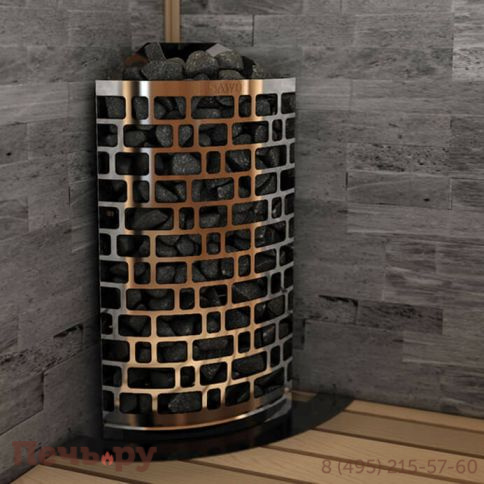 Электрическая печь SAWO Tower Aries угловая ARI3-90Ni2-CNR-P (со встроенным блоком мощности Saunova 2.0, панель управления не включена) фото 2