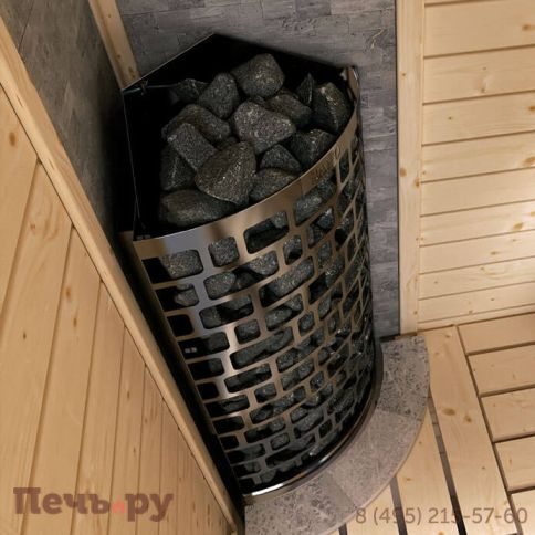 Электрическая печь SAWO Tower Aries угловая ARI3-90Ni2-CNR-P (со встроенным блоком мощности Saunova 2.0, панель управления не включена) фото 4