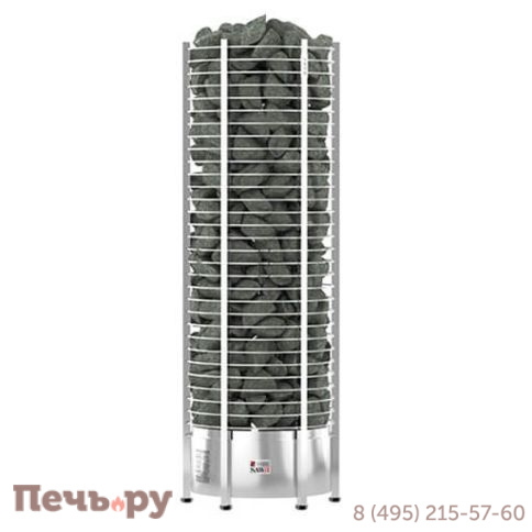Электрическая печь SAWO Tower круглая TH3-35Ni2-P (со встроенным блоком мощности Saunova 2.0, панель управления не включена) фото