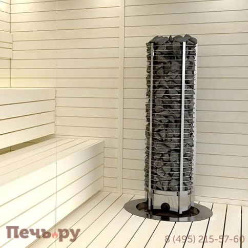 Электрическая печь SAWO Tower круглая TH3-45Ni2-P (со встроенным блоком мощности Saunova 2.0, панель управления не включена) фото 2