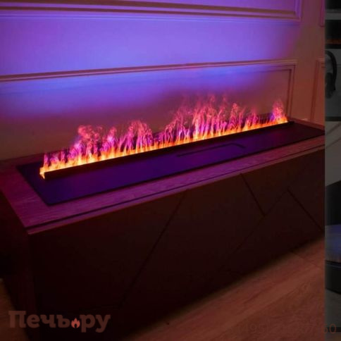 Электрический паровой камин Schones Feuer 3D FireLine 600 Pro со стальной крышкой фото 11