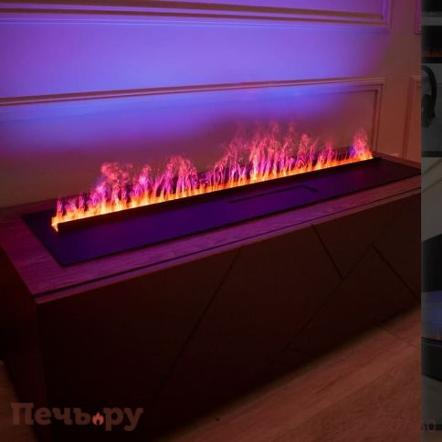 Электрический паровой камин Schones Feuer 3D FireLine 600 Pro со стальной крышкой фото 2