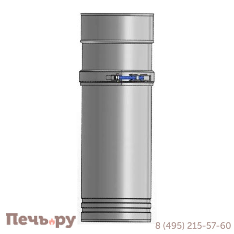 Труба раздвижная с хомутом Schiedel Prima Plus 0,5 м фото