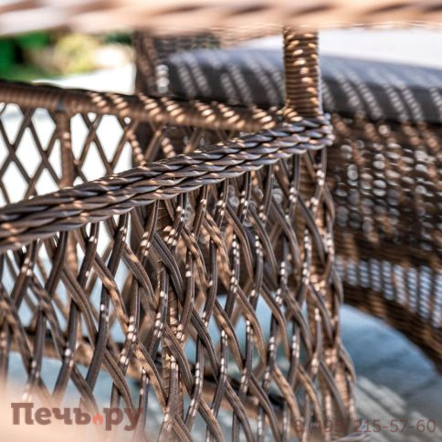 Эспрессо 4SiS плетеный круглый стол, диаметр 150 см, цвет коричневый фото 6