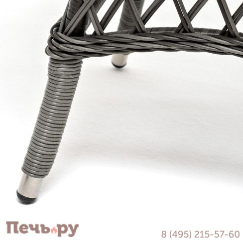 Эспрессо 4SiS плетеный круглый стол, диаметр 80 см, цвет графит фото 5