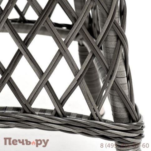 Эспрессо 4SiS плетеный круглый стол, диаметр 80 см, цвет графит фото 6