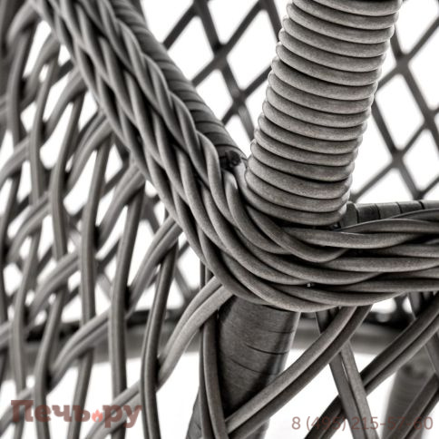 Эспрессо 4SiS плетеный круглый стол, диаметр 80 см, цвет графит фото 7