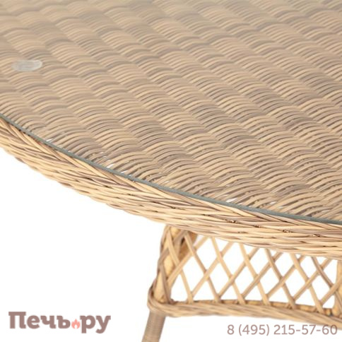 Эспрессо 4SiS плетеный круглый стол, цвет соломенный фото 10