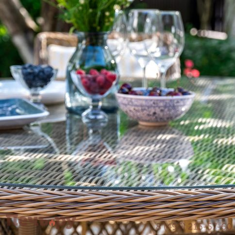 Эспрессо 4SiS плетеный круглый стол, цвет соломенный фото 5