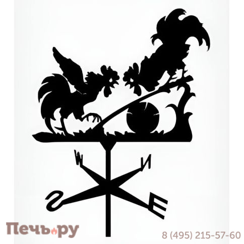 Флюгер Большой №001 Петухи фото