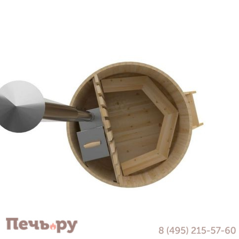 Фурако BentWood из кедра, с внутренней печкой, d=1.5 м, толщина 34 мм., стандартное исполнение фото 4