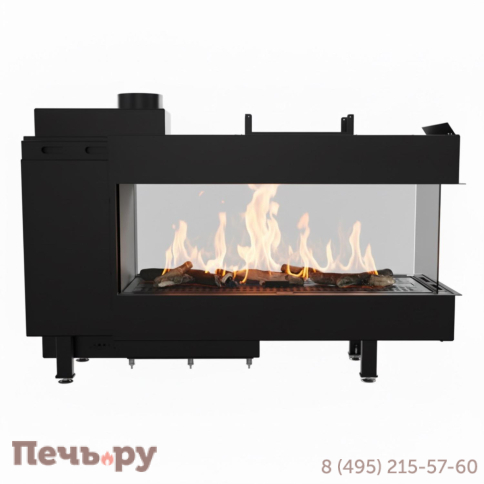 Газовый камин Kratki Pro LEO/LP/100/TUNEL/G20 (магистральный газ) фото