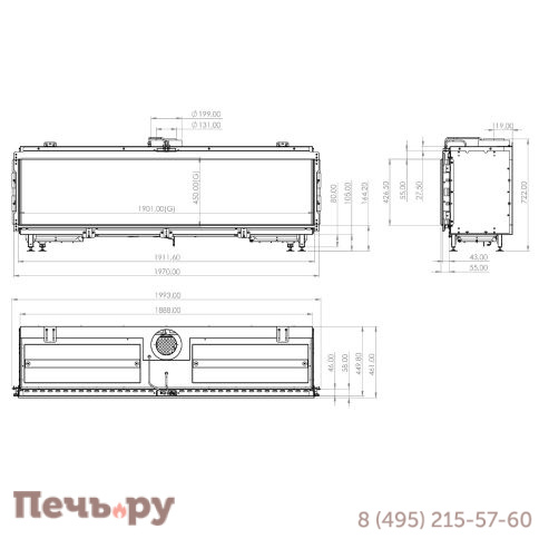 Газовый камин Milafire MF 2020 фото 2