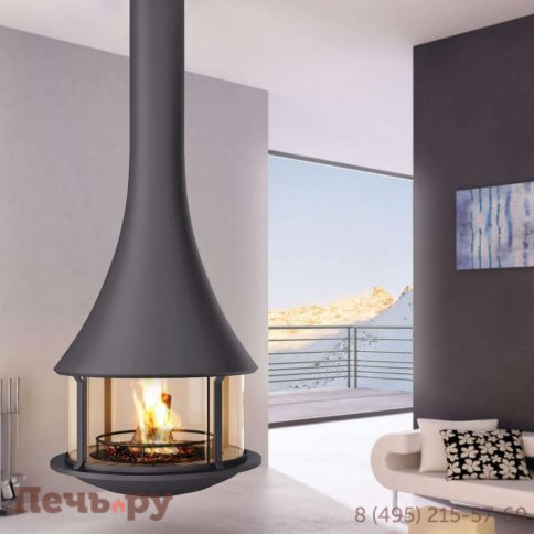 Готовый камин Bordelet Zelia 908 центральный со стеклом фото 4