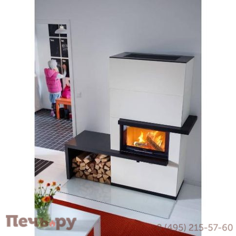 Готовый камин Contura i31 Artstone полка и скамья фото 3