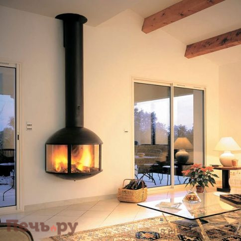 Готовый камин Focus Edofocus 631 труба в потолке фото