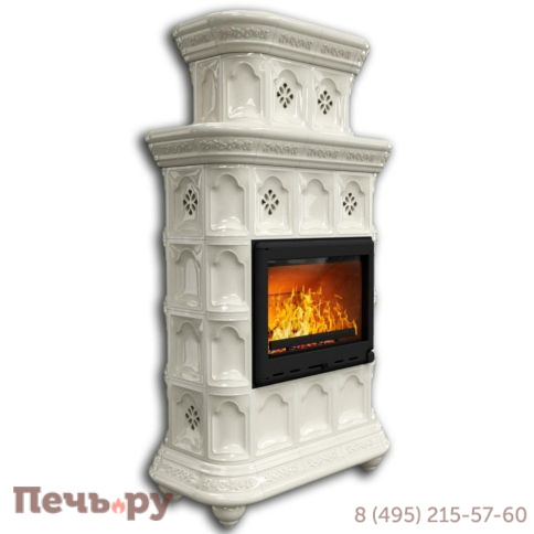 Готовый камин КимрПечь Истра пристенный-двухъярусный фото