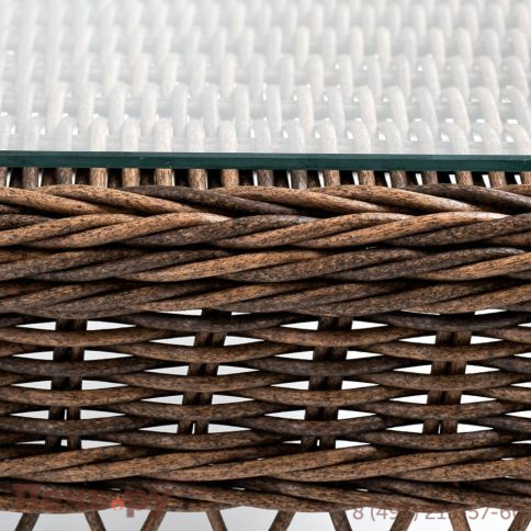 Гранд Латте 4SiS стол журнальный из искусственного ротанга, цвет коричневый фото 5