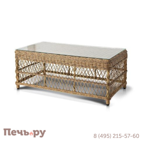 Гранд Латте 4SiS стол журнальный из искусственного ротанга, цвет соломенный фото