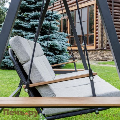 Качели Royal Family Loan трехместные из стали фото 3