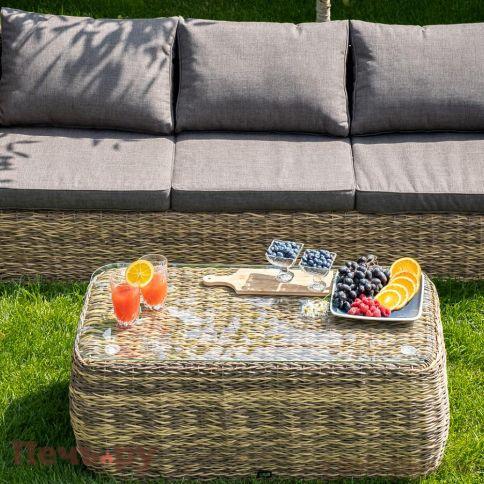 Кальяри 4SiS журнальный столик из искусственного ротанга (гиацинт), цвет соломенный фото 3