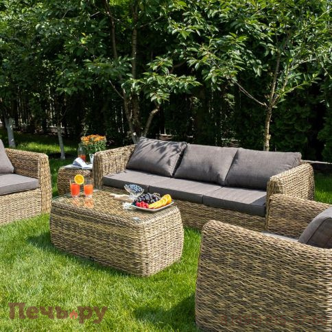 Кальяри 4SiS журнальный столик из искусственного ротанга (гиацинт), цвет соломенный фото 7