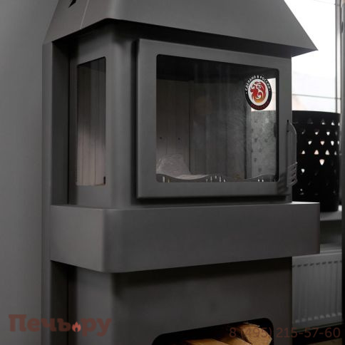 Камин ЭкоКамин Бавария три стекла фото 9