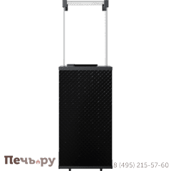 Камин газовый Kratki Patio MINI/G31/37MBAR/CZ/P - стекло, черное тиснение фото 3