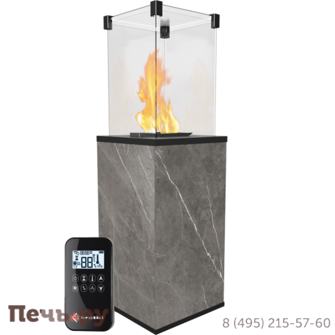 Камин газовый Kratki Patio Mini G31/37MBAR/Q/N/P/G-Naturali Pietta Grey фото