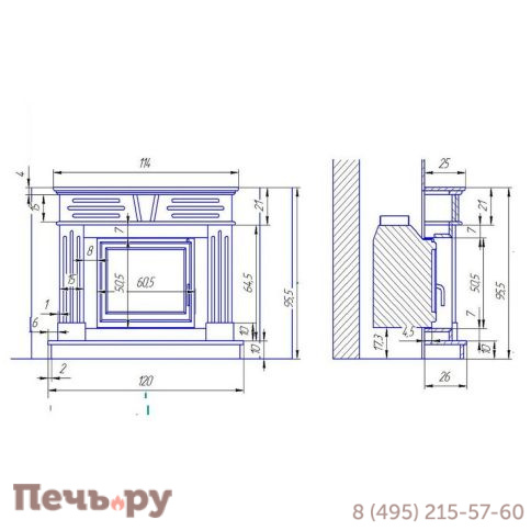Каминная облицовка FireBird Каспий (для топок Antek) фото 2