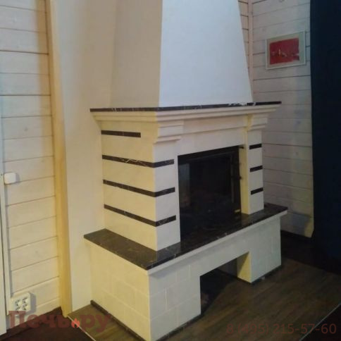 Каминная облицовка Madeira Daniella Dark Chokolate деревянная балка фото 5