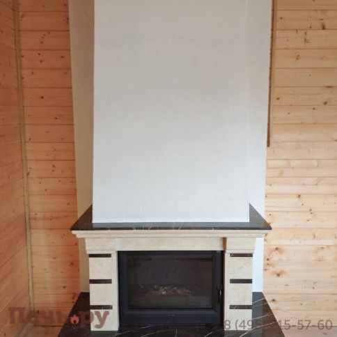 Каминная облицовка Madeira Daniella Dark Chokolate деревянная балка фото 8