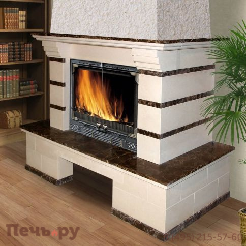 Каминная облицовка MadeIra Daniella Emperador мраморная балка фото