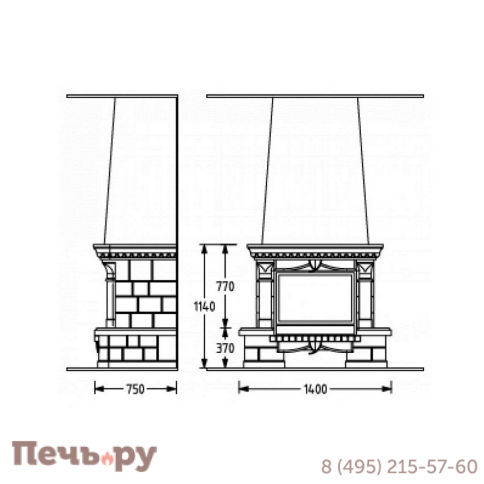 Каминная облицовка Supra Turenne dore фото 2