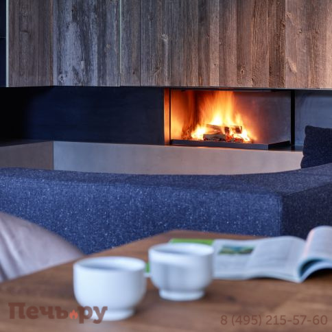 Каминная топка Brunner Urfeuer открытая угловая топка 50/88/44 R (угол справа) фото 3