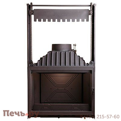 Каминная топка Diffusion C9.2, с двойным дожигом, с шибером, с подъемом дверцы фото