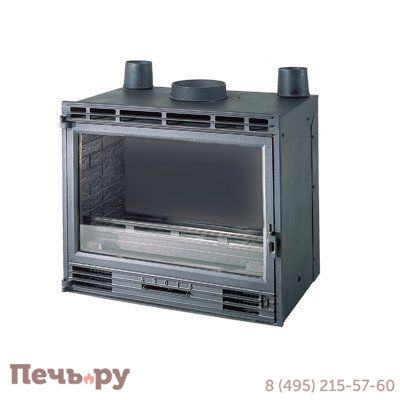 Каминная топка Diffusion В13.2, с шибером, с двойным дожигом, с разводкой тепла, с 2 двухскоростными вентиляторами фото