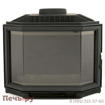 Каминная топка Diffusion В16, с призматическим стеклом, с двойным дожигом фото 2