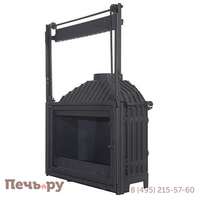 Каминная топка Diffusion В20, с двойным дожигом, с подъемом дверцы фото 2