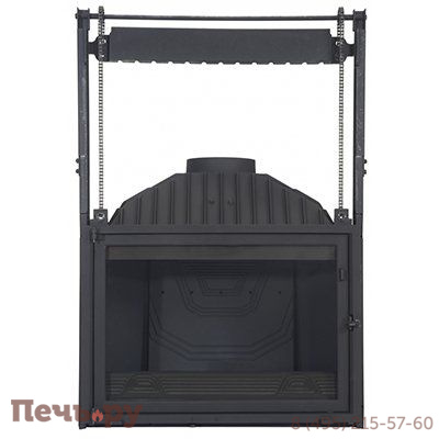 Каминная топка Diffusion В20, с двойным дожигом, с подъемом дверцы фото