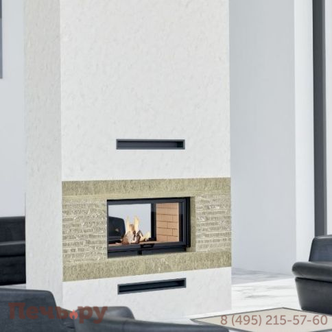 Каминная топка Echa Tech ECT Double 70x51/V 13 кВт, 700/510, туннель, футеровка чугун изображение 2 Каминная топка Echa Tech ECT Double 70x51/V 13 кВт, 700/510, туннель, футеровка чугун фото 2