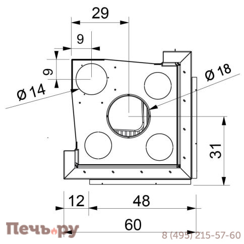 Каминная топка  EdilKamin Windo2 50 V фото 3