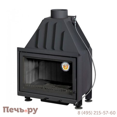 Каминная топка ЭкоКамин Альфа 700TB (с теплообменником, черный шамот) фото