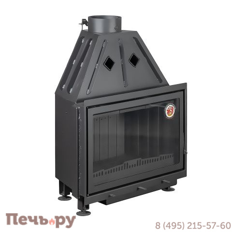 Каминная топка ЭкоКамин Альфа 800B с черным шамотом фото 4