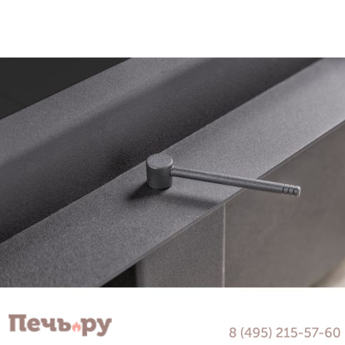 Каминная топка ЭкоКамин Дельта 1000 PВ три стекла подовое горение принтинг черный шамот фото 7