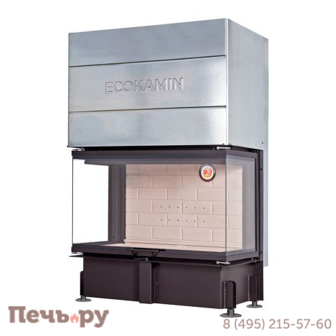 Каминная топка ЭкоКамин Дельта 1000 три стекла принтинг фото 6