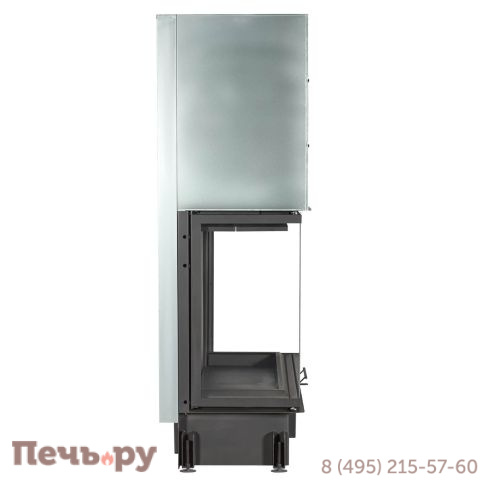 Каминная топка ЭкоКамин Дельта 1200х800х450 РB три стекла подовая, черный шамот фото 4